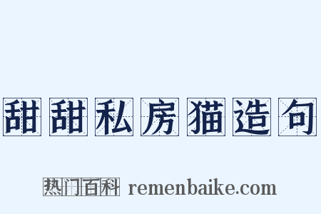 甜甜私房猫造句是什么意思的图片